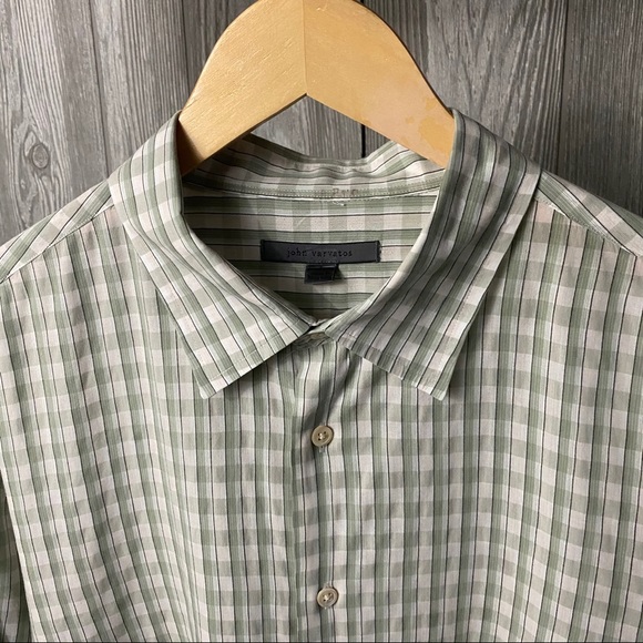 John Varvatos Collection Plaid Dress Shirt Large - Picture 4 of 10